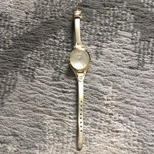 Gold Leather Fossil Watch
